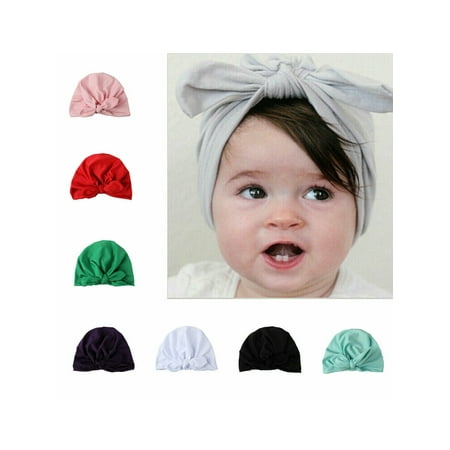 Fashion Newborn Toddler Kids Baby Boy Girl Turban Cotton Beanie Hat Winter Cap